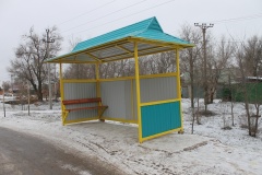 Новый остановочный павильон установлен на улице Ленина недалеко от переулка Шар Баргс