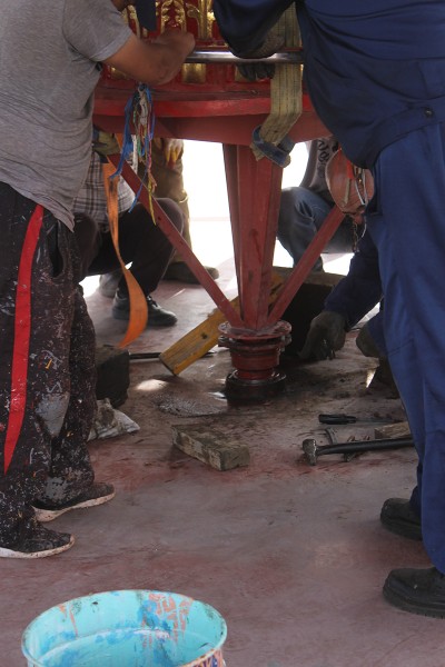 Молитвенный барабан на «Пагоде Семи дней» приведён в рабочее состояние